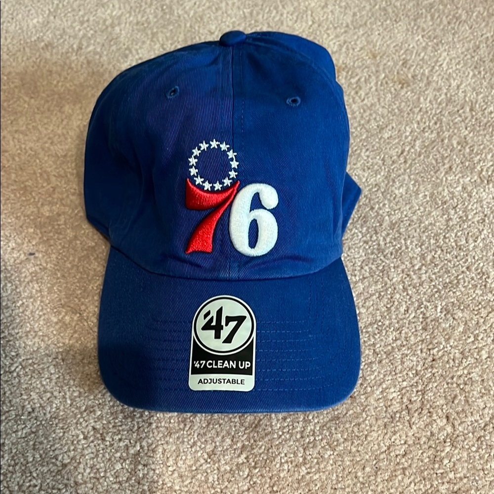 Blue 76ers Adjustable 57 brand hat